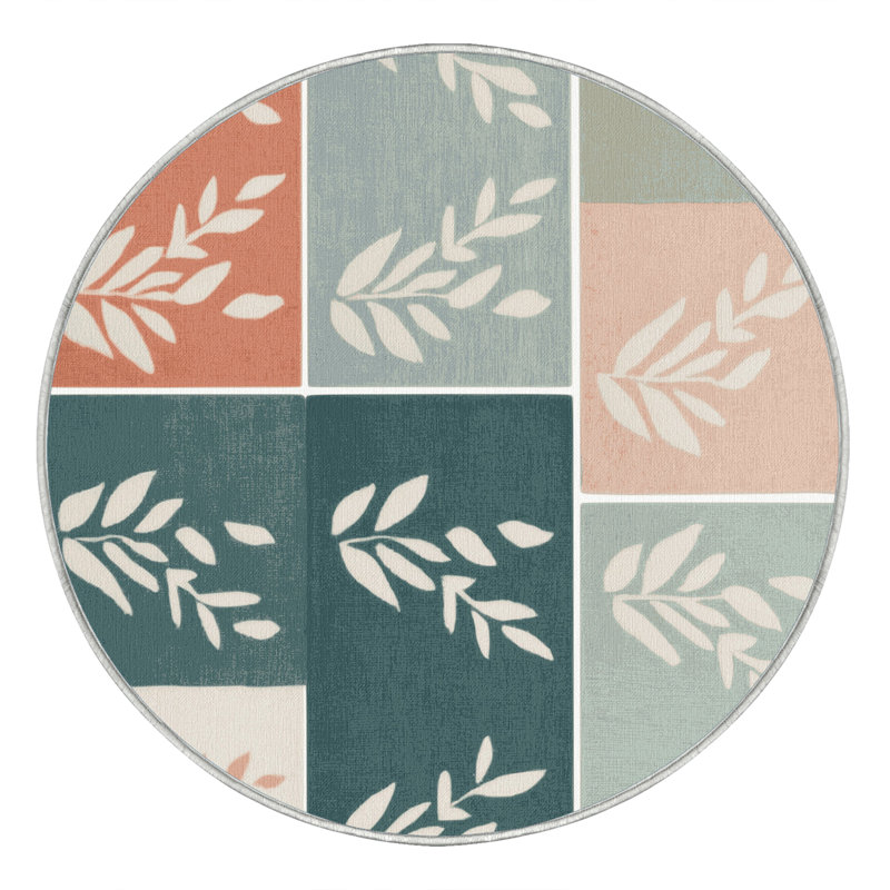 Serene Blossom Rug, Round 5'