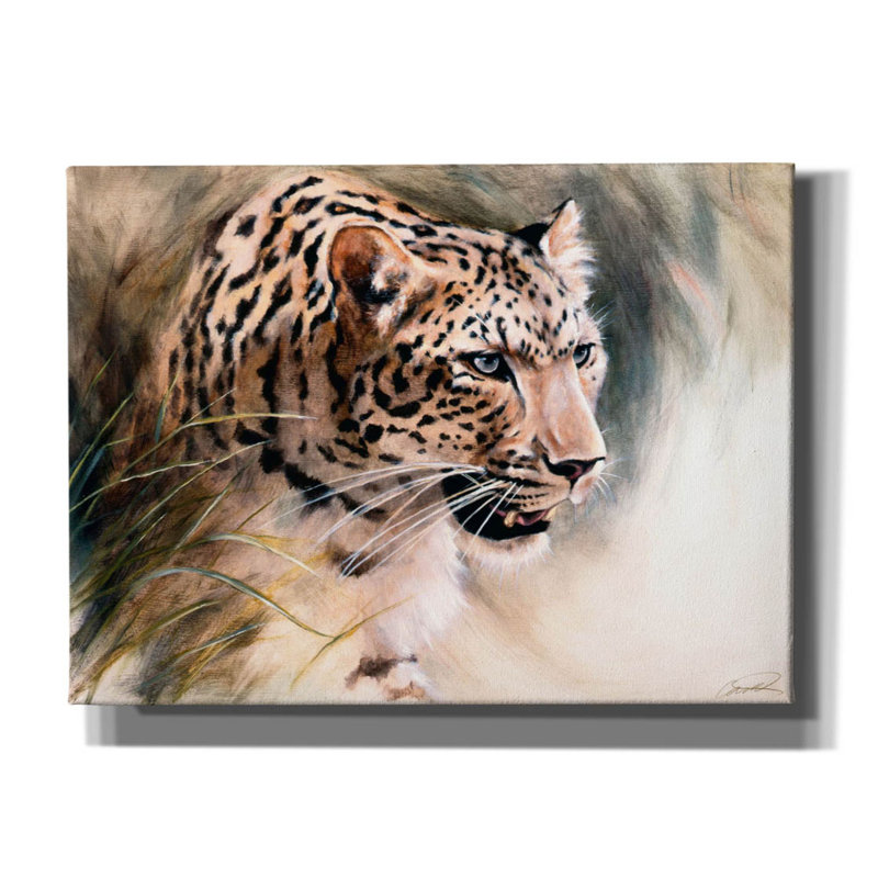 «Leopard's Lair» par Robert Campbell, art mural sur toile, H 40 po x l 54 po x P 1,5 po