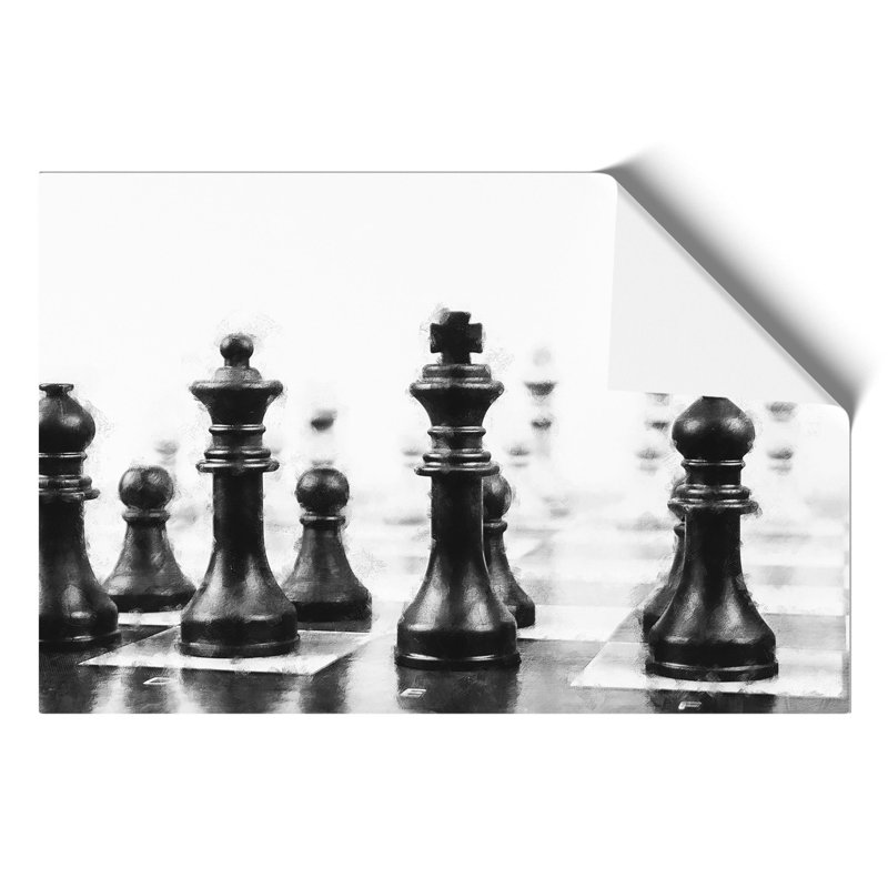 Chess Pieces Painting - Wall Art, 30cm H x 42cm W x 0.1cm D