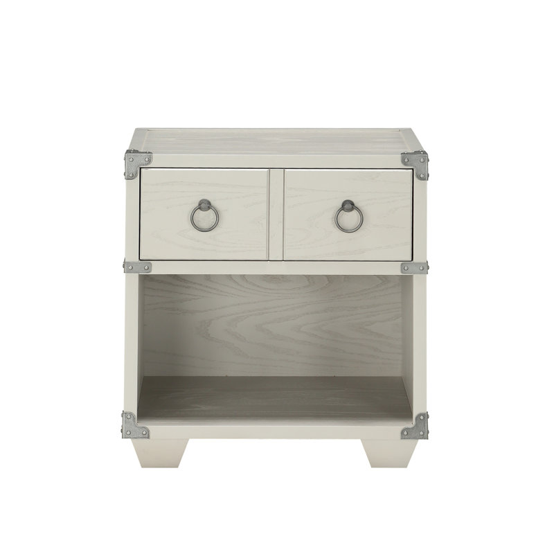 Table de chevet élégante et fonctionnelle avec tiroir lisse et design industriel-chic