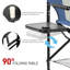 31In Iron Pipe Folding Director Chair With Built-In Cup Holder, Side Table, Storage Pocket-386231906