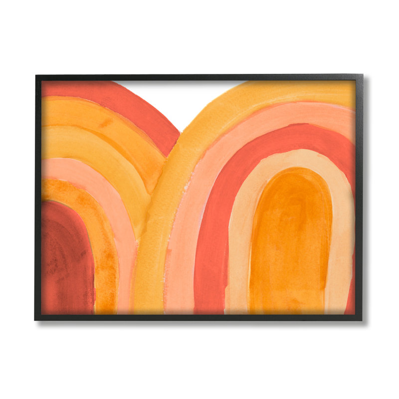 «Rainbows Summer» par Emily Navas - Peinture, Giclée encadrée noir minuit, H 11 po x l 14 po