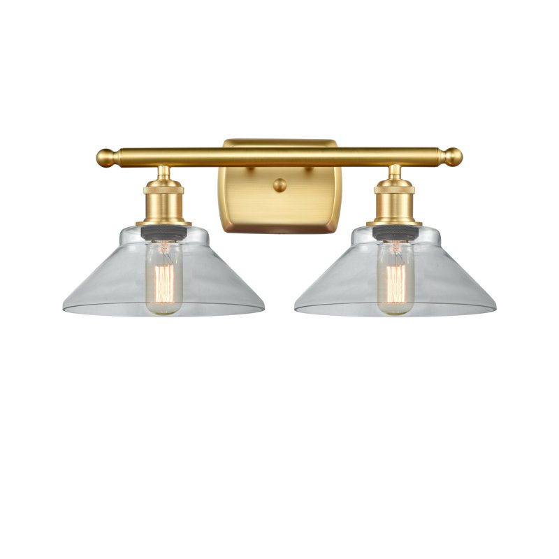 Éclairage pour salle de bain à intensité variable 2 lumières Newton St Loe, Transparent, Ampoule DEL 6 watts Vinage
