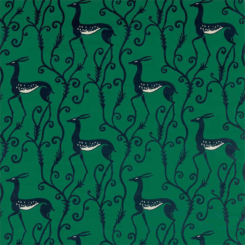 Deco Deer Fabric, Velvet Malachite