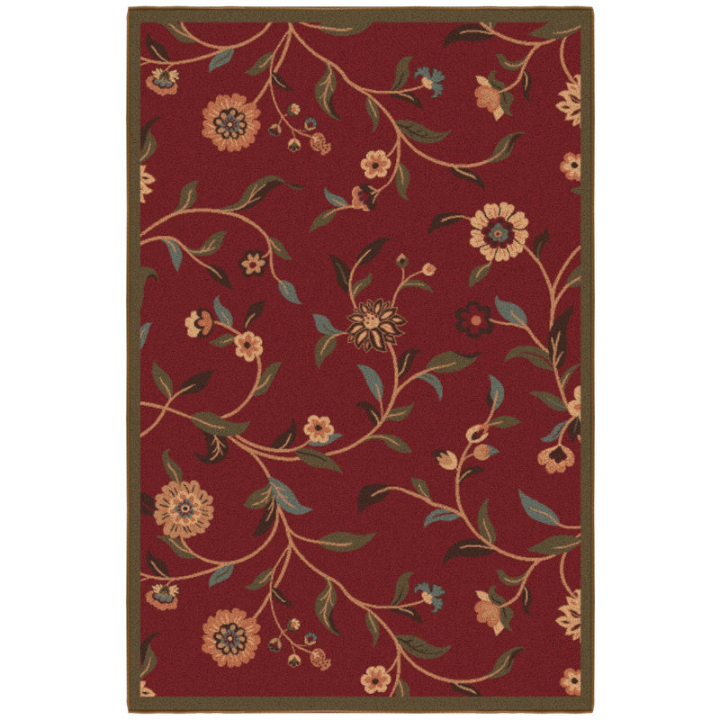 Tapis de couloir intérieur antidérapant Homeline, Rouge foncé, Rectangle 1 pi 11 po x 3 pi