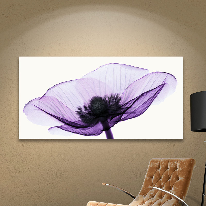 Anémone II, impression sur toile, H 18 po x l 36 po x P 2 po, Toile tendue