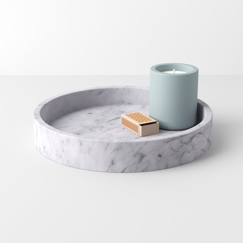 Matheson Marble Tray, 1.5" H x 9" W x 9" D