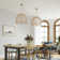 Robbie 4-light 19.69 inch Oversize Rattan Boho Dimmable Adjustable Pendant Light Chandelier