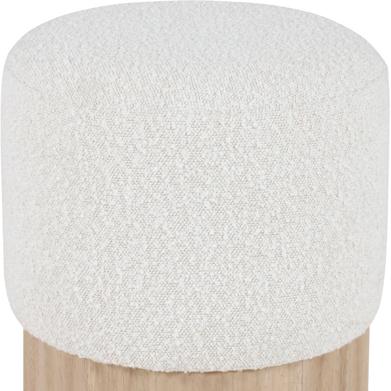 Repose-pieds Veranda, Tissu crème bouclé, Naturel