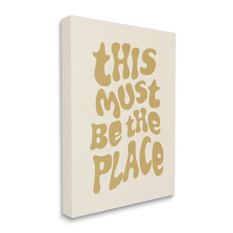 «Must Be The Place», art mural sur toile par Victoria Barnes, H 30 po x l 24 po