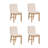Upholstered Dining Chair with Full Back and Solid Wood Frame, 4-Pack-98547470-118657766