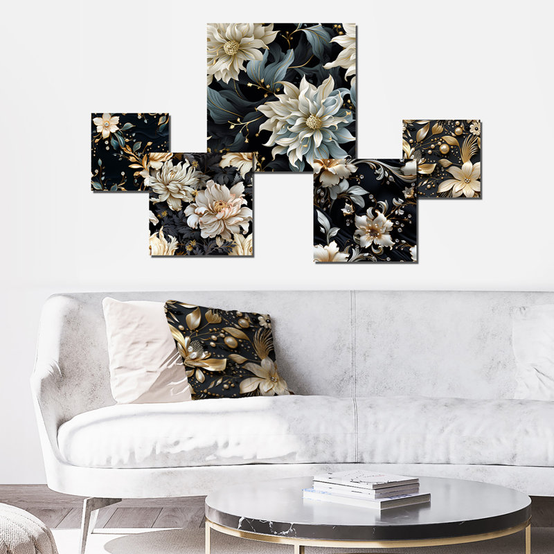 Grace - ensemble d'art abstrait mural de 5