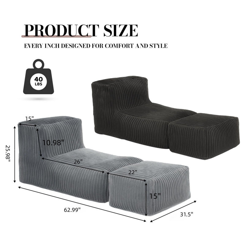 Chaise longue modulaire - Canapé-lit convertible pour une détente multi-scène