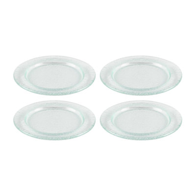 Service de vaisselle en verre rond de 7,75 po (ensemble de 4)