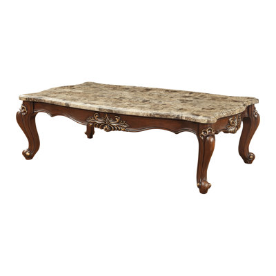Coffee Table, Marble Top & Walnut