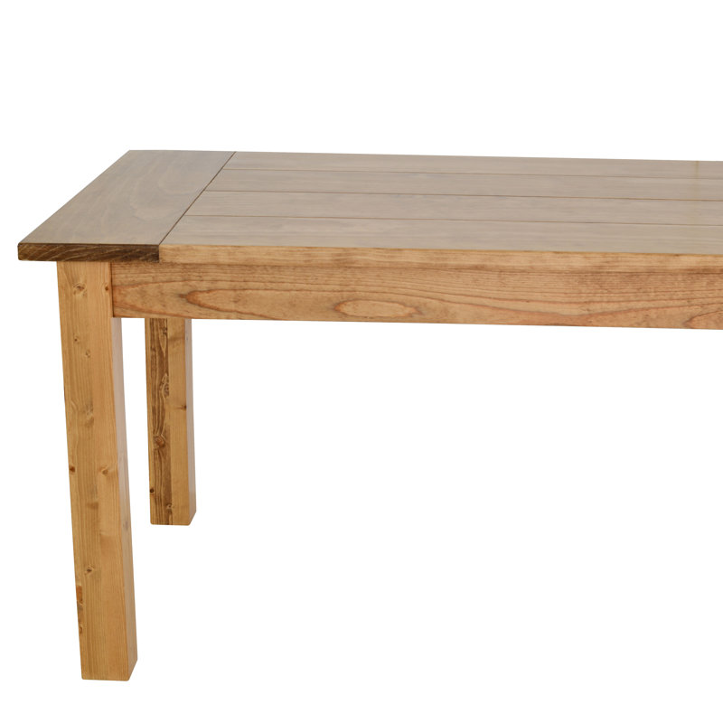 Entrada Pine Solid Wood Dining Table, 30" H x 72" L x 34" W, Dark Walnut, Black