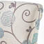 Fauteuil club - floral bleu, élégant pied de revêtement