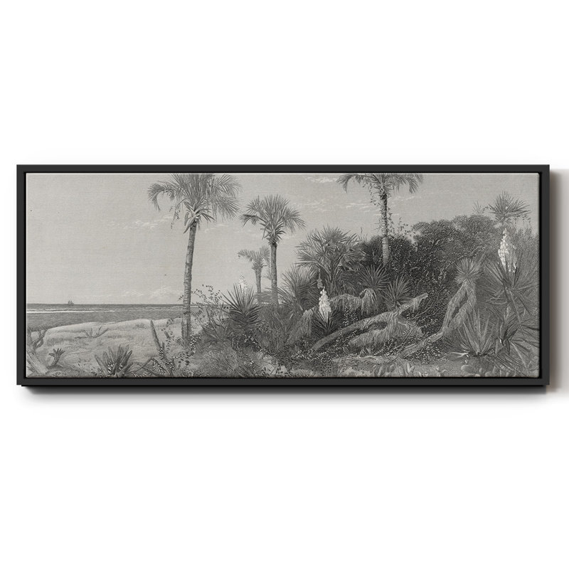 Sur la côte de la Floride, H 20 po x l 50 po x P 1,5 po, Noir