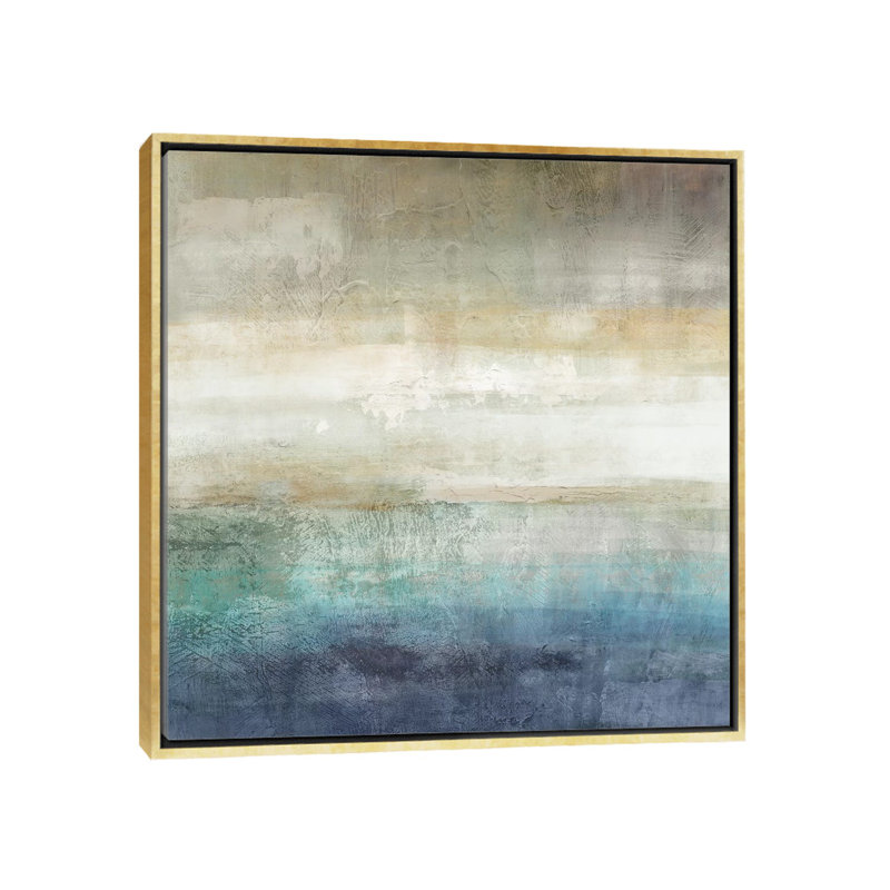 Reproduction d’art, "Mountain Lake" par Nan, Toile encadrée d'or, Pas de tapis, H 37 po x l 37 po x P 1,5 po