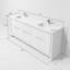 Ensemble de meuble-lavabo double 80 po X P 20 po D, ensemble en marbre de culture et robinet en nickel brossé-117980267-117980271