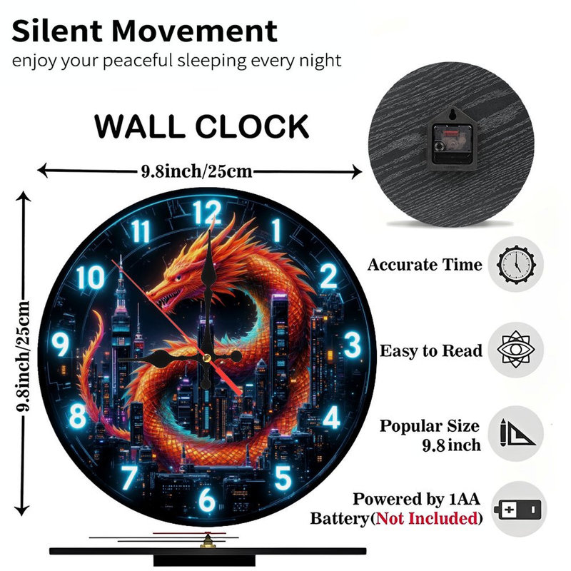 Horloge Dragon City, Dragon orange
