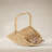 Woven Seagrass Flower Basket With Detachable Handle