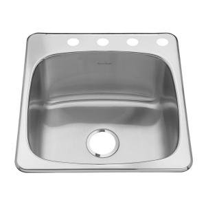 Évier utilitaire encastré à simple trou en acier inoxydable brossé 20,13 po x 20,56 po, H 10,63 po x l 20,63 po x P 21,13 po