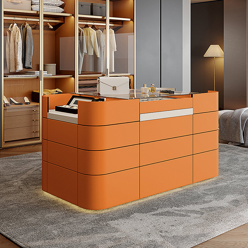 Vitrine de rangement légère pour bijoux, Orange