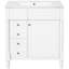 Meuble-lavabo de 30 pouces avec lavabo, 2 tiroirs et porte - Conception fonctionnelle, construction en bois massif, rails de tiroir lisses, lavabo, espace de rangement autoportant de style moderne 30 po, pieds, fonctionnement,-1543324694