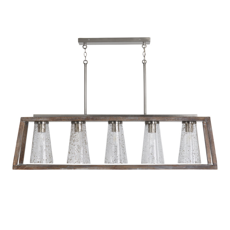 Luminaire suspendu linéaire à 5 lumières pour îlot de cuisine emmet