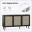 Buffet élégant en rotin avec 3 portes et grand rangement pour les cuisines et les vestibules modernes-221988929-221988940
