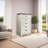5 Drawer Dresser for Bedroom, Tall Farmhouse Wood Chest of Drawers with Metal Handles Storage-1123098058