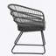 CHAISE, 2PCS avec 2 coussins, gris