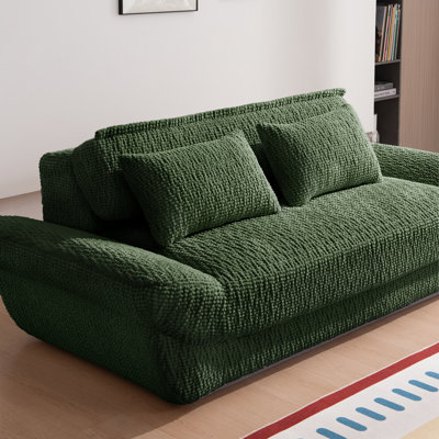 Boneless 79.5'' Ergonomic Compressed Corduroy Sofa – Extensible Headrests, Assembly Free, Space-smart For Any Room