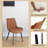 Eilee Wood and Faux Leather Dining Table Set-1334322074-1286767922-1286767920