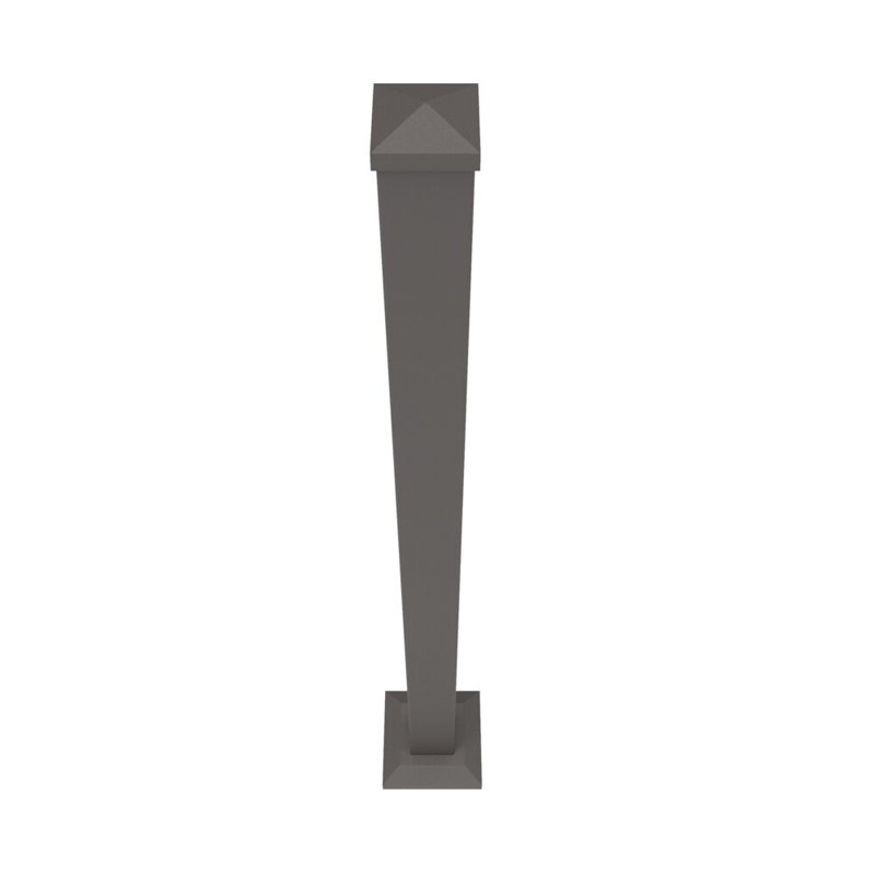 Poteau en aluminium VersaRail avec garniture, H 45 po x l 2,5 po x P 2,5 po, Bronze mat