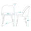 Chaises de salle à manger Cha Chaises d'appoint rembourrées en velours avec pieds dorés-90723253