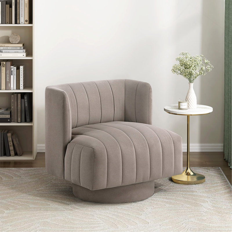 Chaise pivotante rembourrée Comfort Taupe, Gris