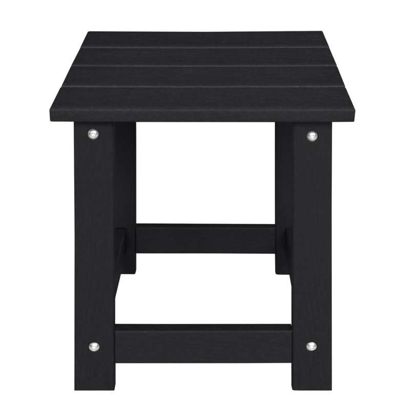 Denarrius Adirondack Outdoor Side Table ,HDPE Patio Table with Easy Maintenance and Weather resistance, Black