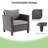 Regi 5 - Person Patio Wicker Conversation Set with Cushions and Rocking Swivel Chairs-15913184-15913185