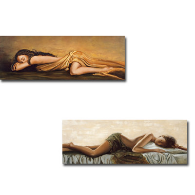 « repos et pacifique », ensemble de 2 reproductions sur toiles tendues