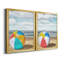Beach Ball I - ensemble de 2 reproductions d'art sur toile encadrées-424255136-424255137