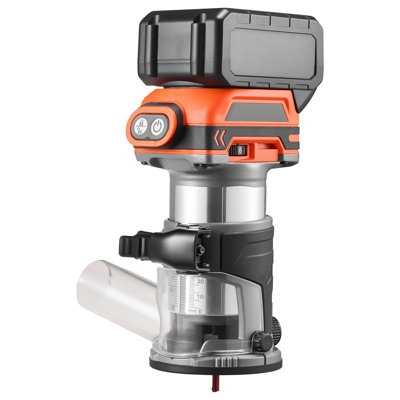 Cordless Wood Router, 18V Brushless, Compact Variable Speed Palm Router with Fixed Base, 1/4-Inch Collet, Edge Trimmer Tool for Woodworking, Compatible with Makita 18V Batteries (No Battery)