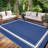 Outdoor Furniture Reversible Outdoor Area Rug Waterproof Plastic Patio Carpet UV & Weather Resistant Easy to Clean Modern Deck Ma-125284872-125284871