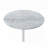 Height Adjustable End Table with Gray Marble Textured Glass Top