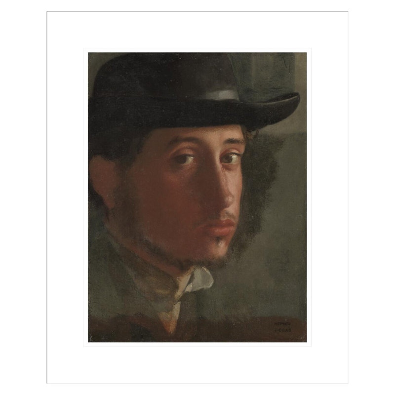 Autoportrait par Edgar Degas - Impression sur toile, H 21,64 po x l 17,75 po