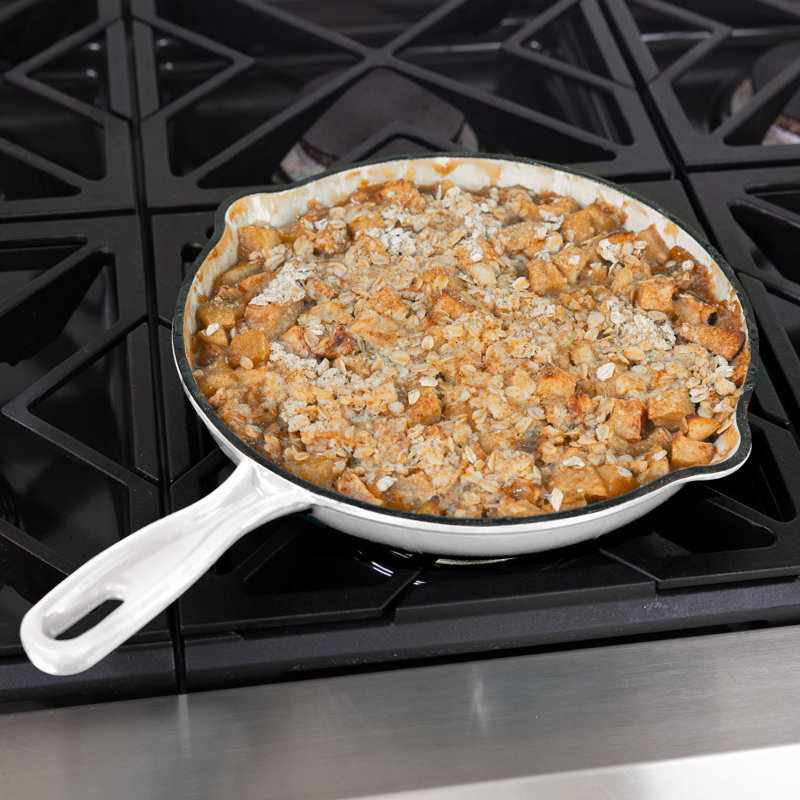 White Enameled Cast Iron 7-Piece Nonstick Cookware Set