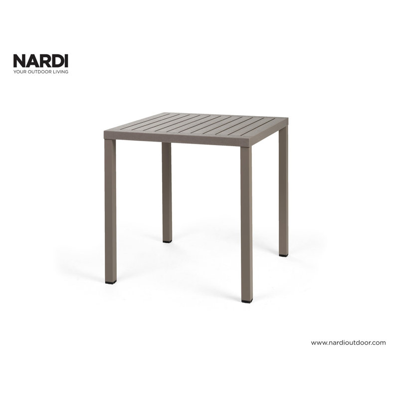 Swarthofthi Plastic Side Table, 75.5cm H x 70cm L x 70cm W, Tortora