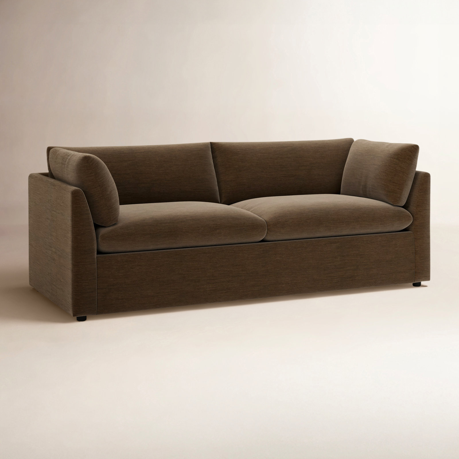Kallie 86'' Sofa, Nave Bark Performance Distressed Velvet