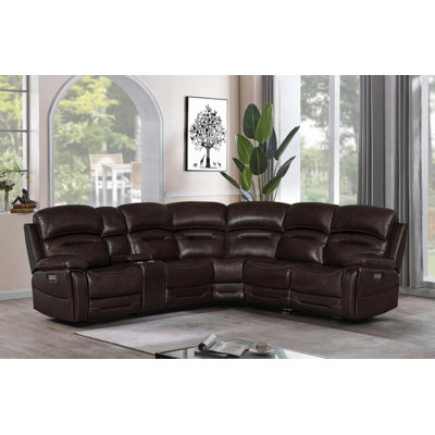 Edgarton Upholstered Power Reclining Curved Sectional Symmetrical